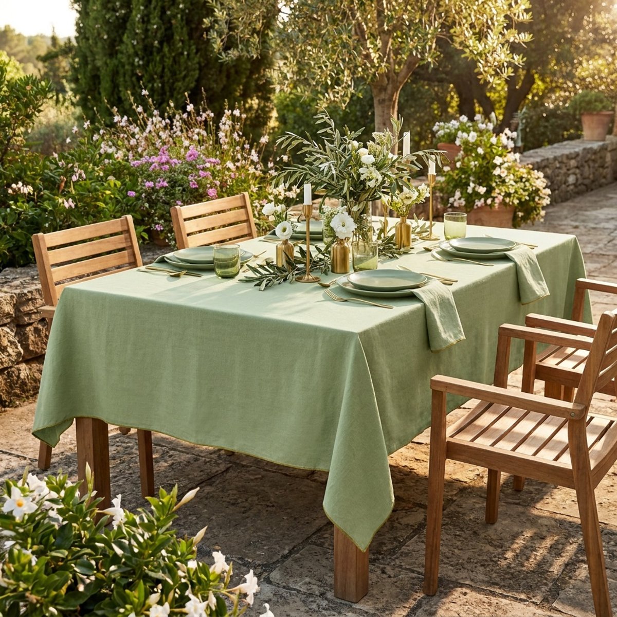 Nappe recyclée Esquisse Précieuse amande, EDEN