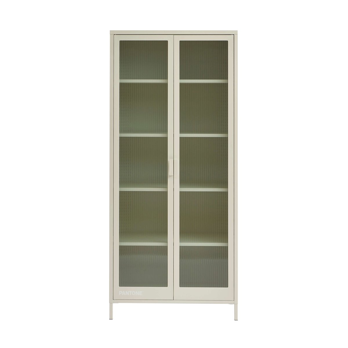 Vaisselier en acier beige sable, PANTONE