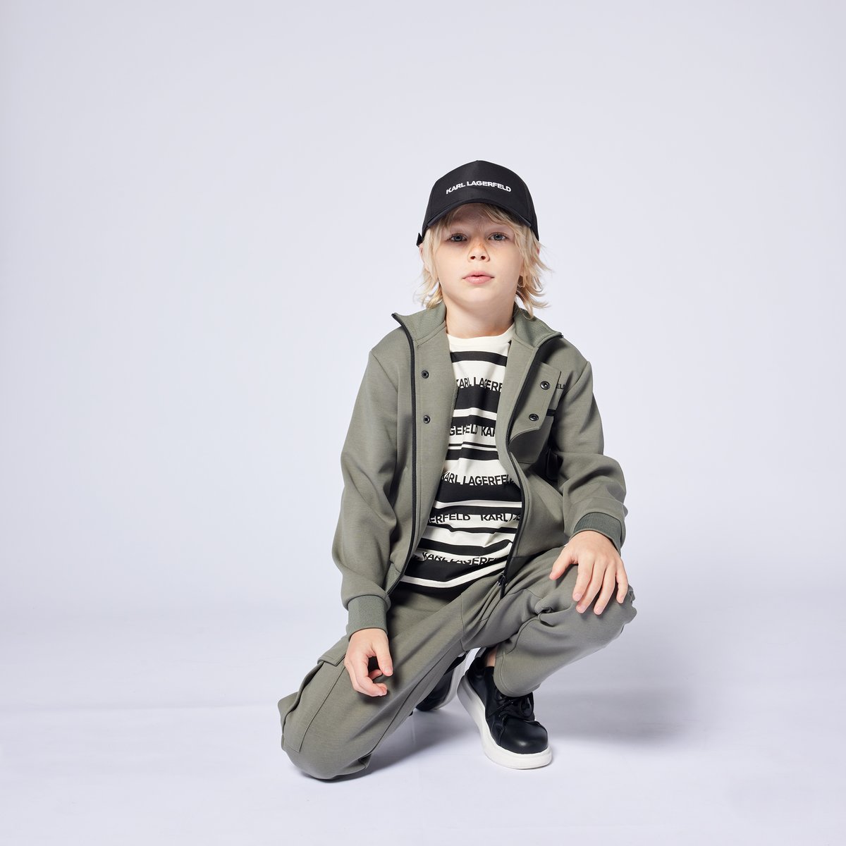 Casquette brodée ajustable black, KARL LAGERFELD KIDS