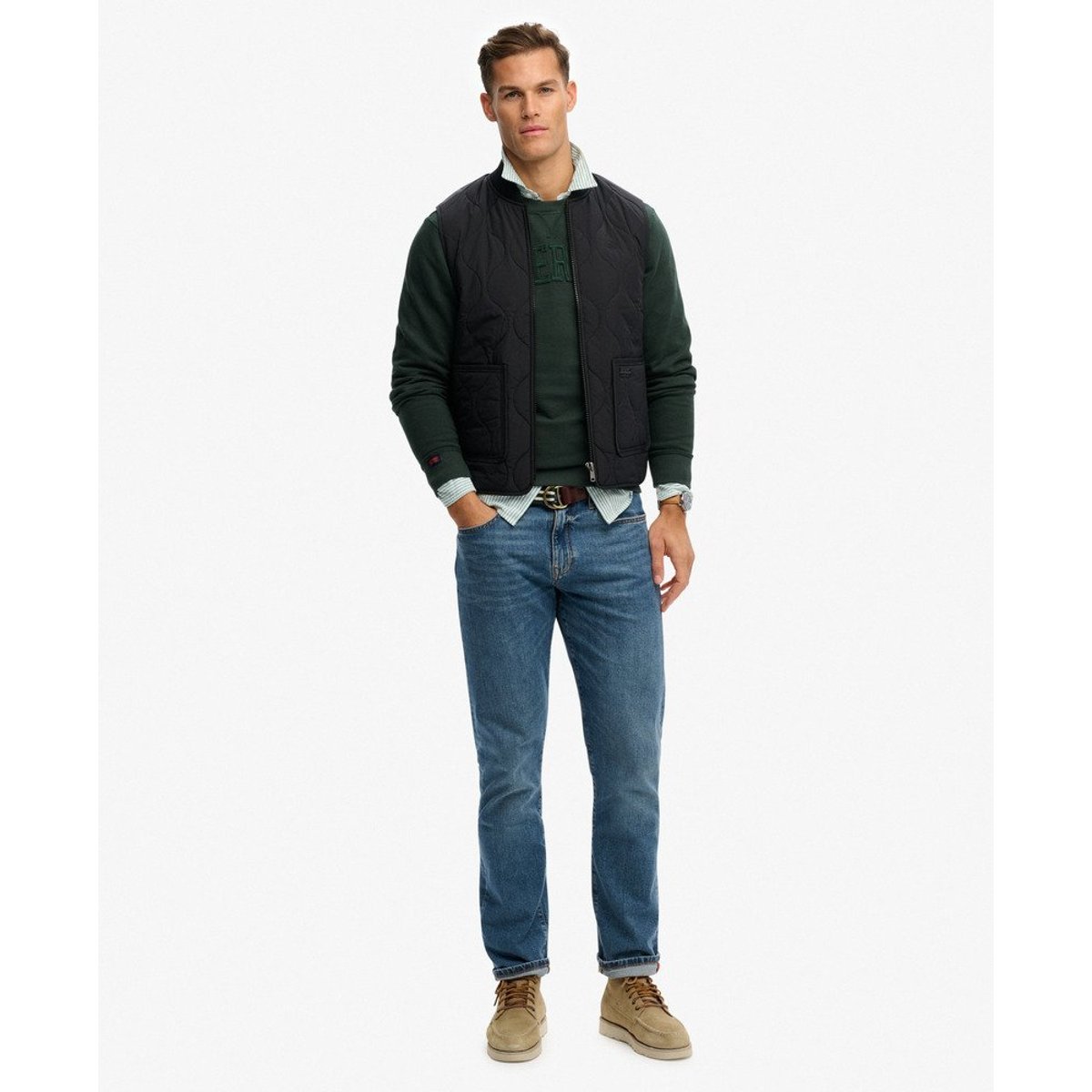 Veste sans manches Military Liner noir de jais, SUPERDRY