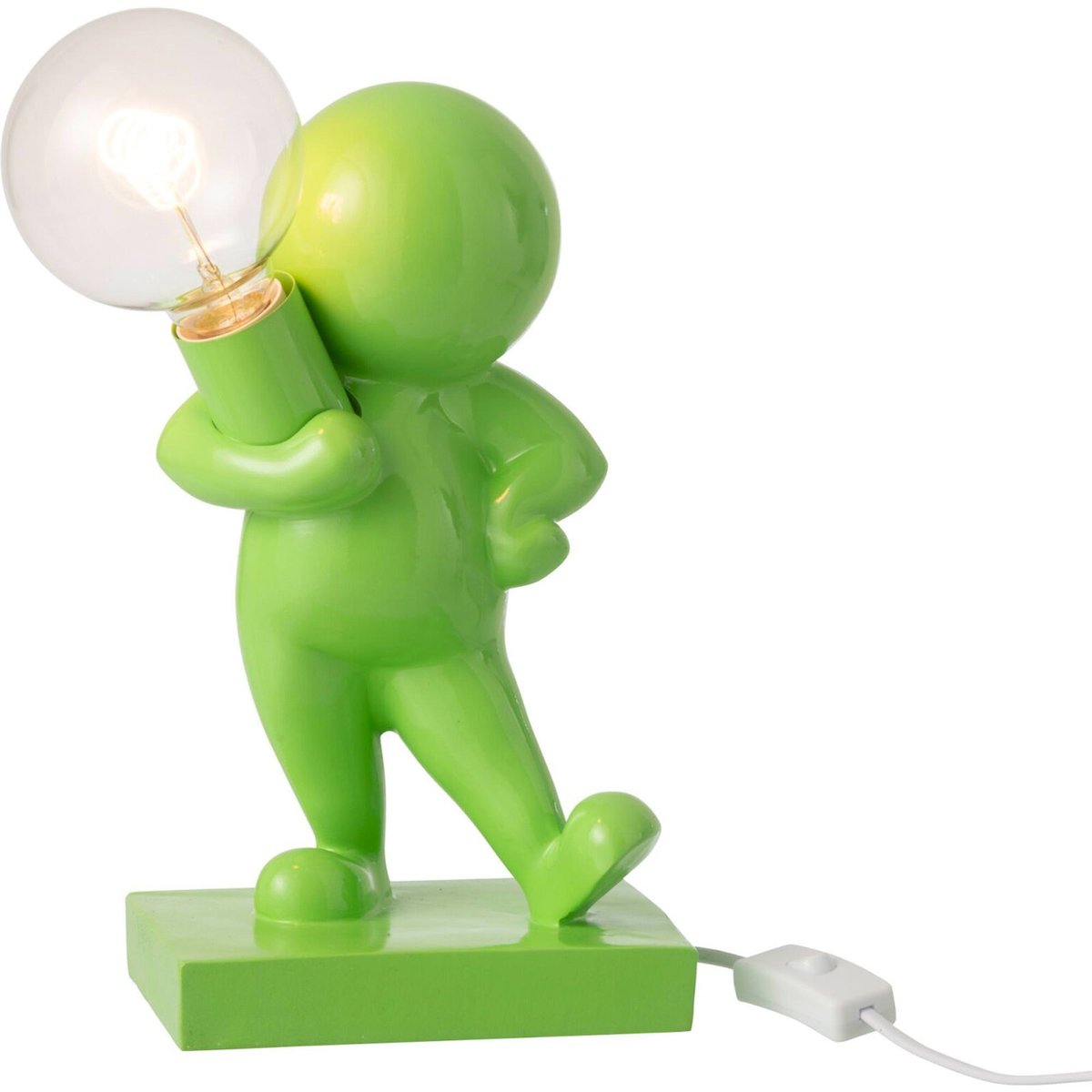 Lampe de table figurine en résine vert, RECOLLECTION