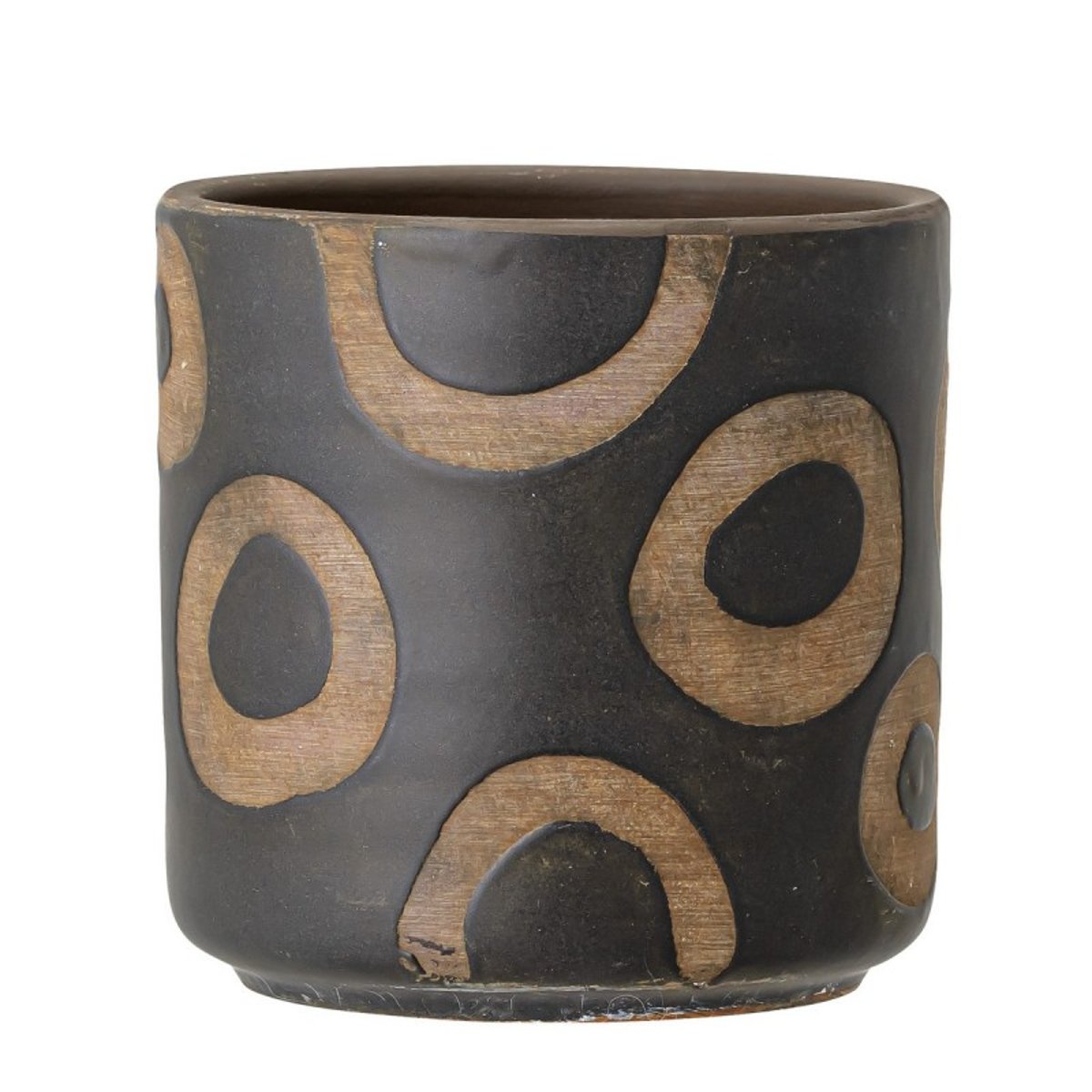 Cache-pot motif terre cuite  Avo noir, BLOOMINGVILLE