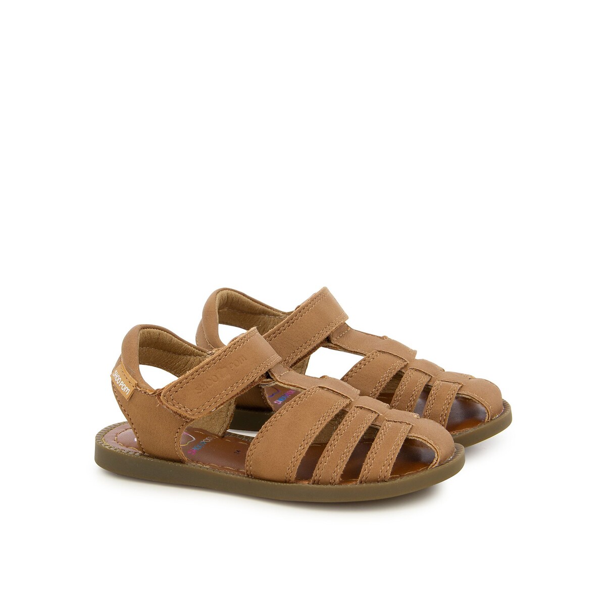 Sandales à scratch SOLAR TONTON camel, SHOO POM