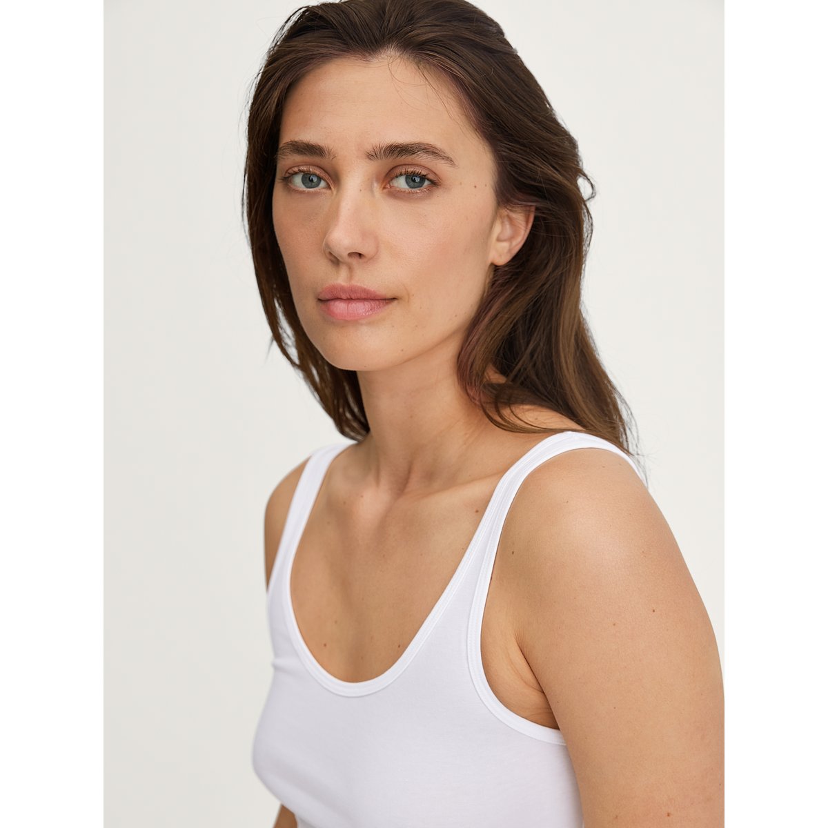 Débardeur à bretelles Coton ESSENTIAL COTTON SPE blanc, CALIDA