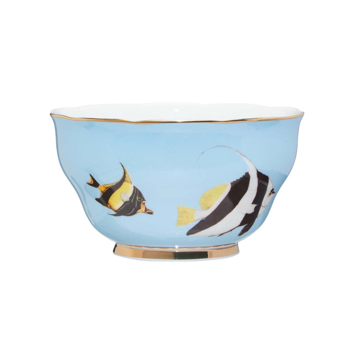 Bol Poisson 12cm multicolor , détails bords dorés, YVONNE ELLEN