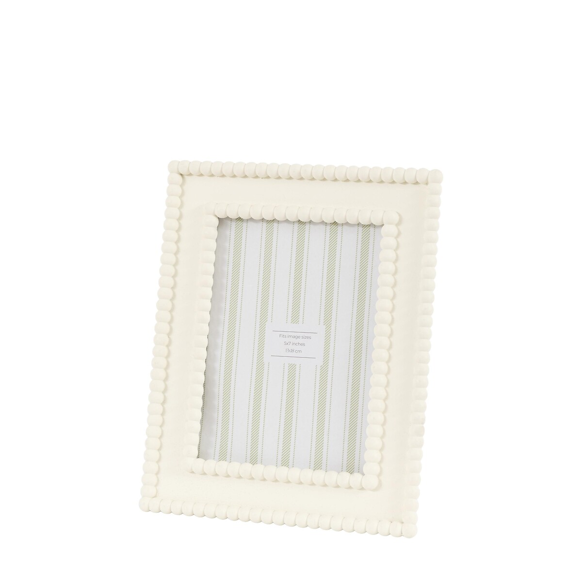 5x7" Calitri Beaded Photoframe in White white, ÉDITÉ