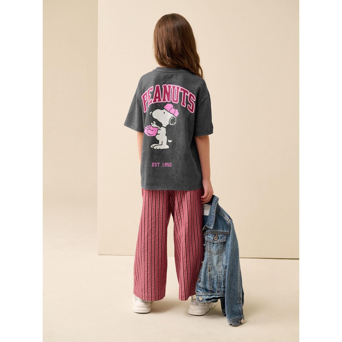 T-shirt oversize snoopy sous licence gris anthracite, NEXT