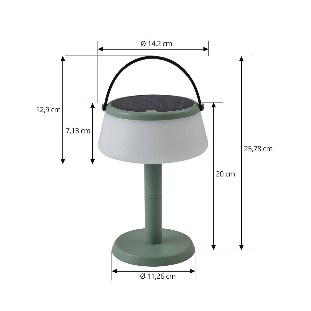 Luminaire de terrasse  moderneLED, Mikkel vert, blanc, LINDBY
