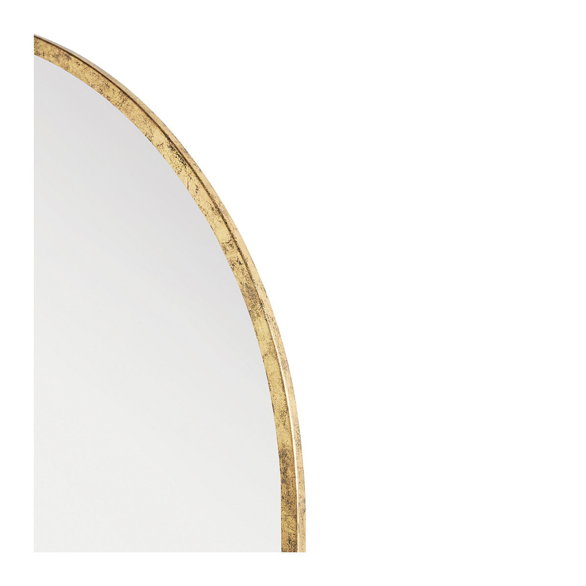 Miroir ovale avec LED, métal fnition laiton 66x105 laiton, BLANC D’IVOIRE