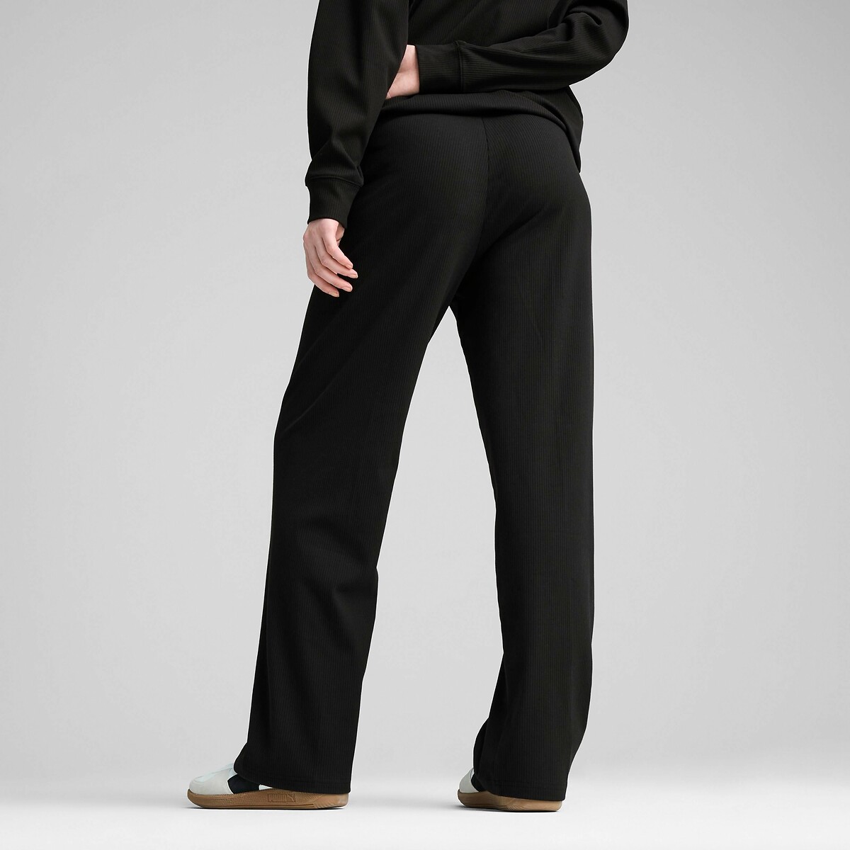 Pantalon large ESSENTIAL ELEVATED RIB ecru, PUMA