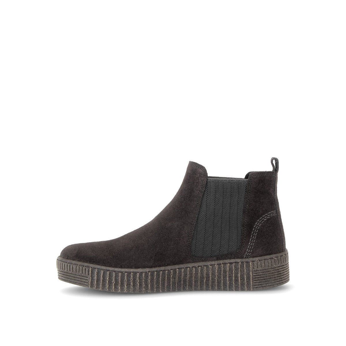 Bottines en cuir à talon compensé gris velours, GABOR