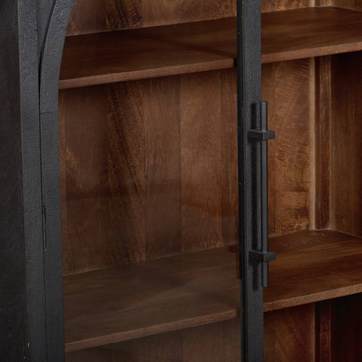Vitrine en bois de manguier foncé NOHEA bois foncé, MADE IN MEUBLES