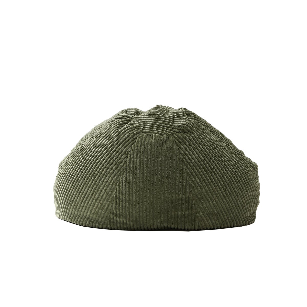 Pouf de salon, velours côtelé, FLOBY vert khaki, NORDLYS