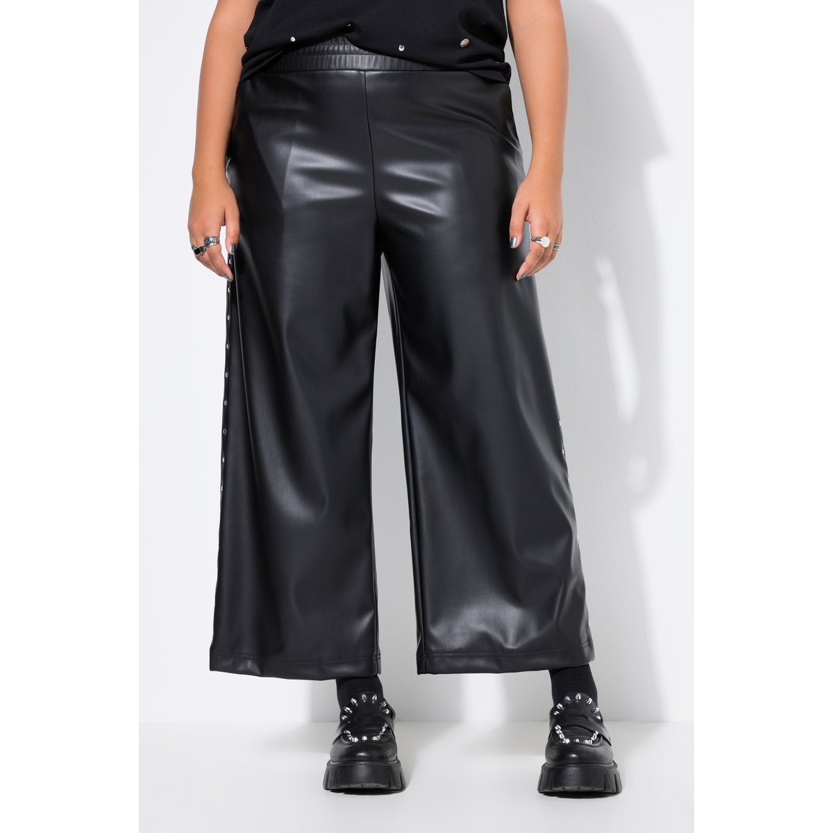 Jupe-culotte en simili noir, STUDIO UNTOLD