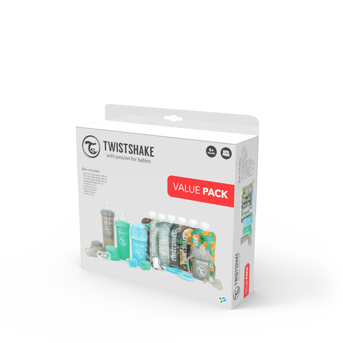 Pack Promocional 1 Biberões Twistshake azul, TWISTSHAKE