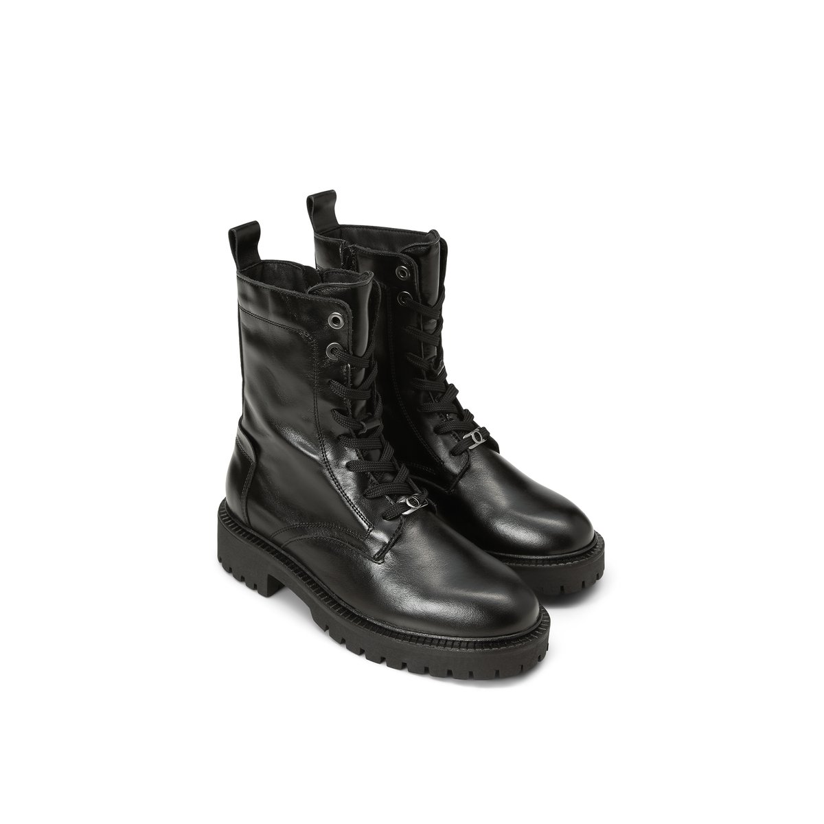 Bottes à lacets, modèle Phia avec fermeture éclair intérieure noir, MARC O'POLO
