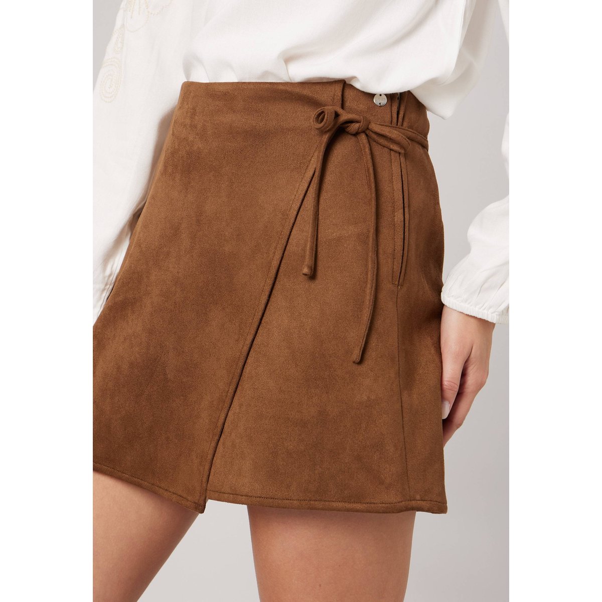 Jupe short femme VERONICA light brown, DEELUXE
