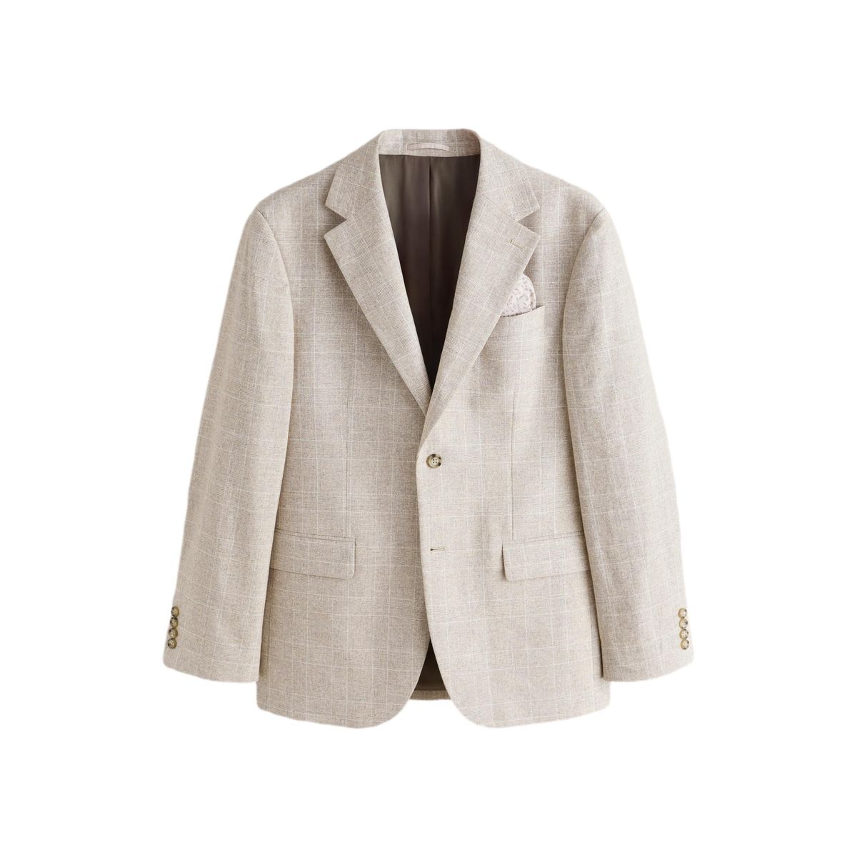 Veste de costume standard en lin et coton naturel, NEXT