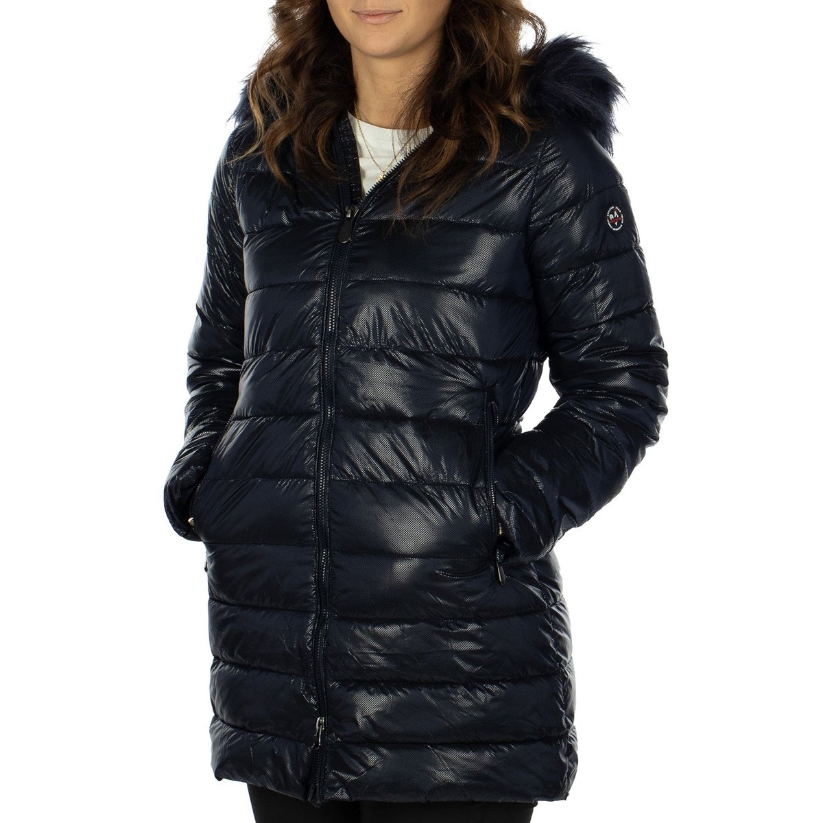 Doudoune longue MISS navy, SHILTON