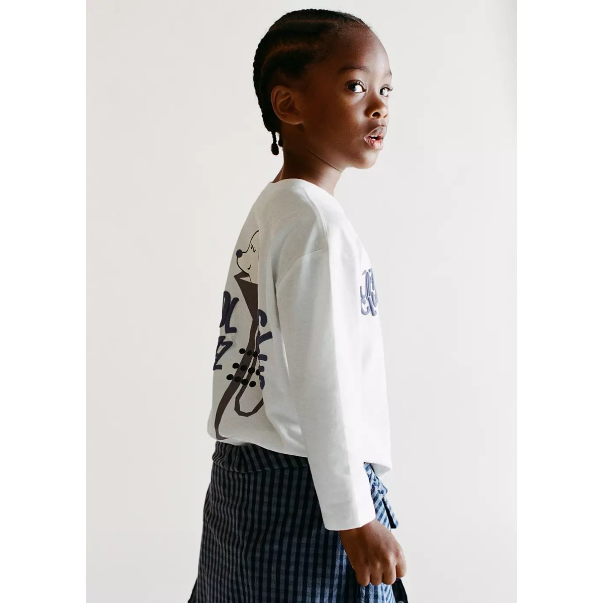 T-shirt en coton imprimé blanc, MANGO BABY