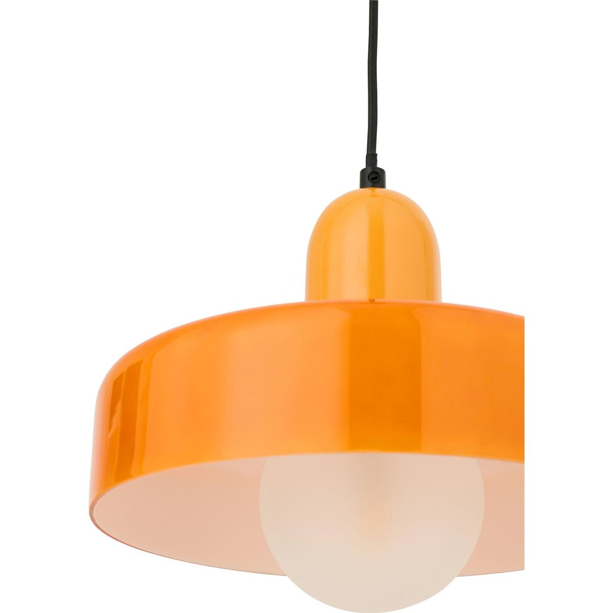 Plafonnier rétro en verre soufflé orange, RECOLLECTION
