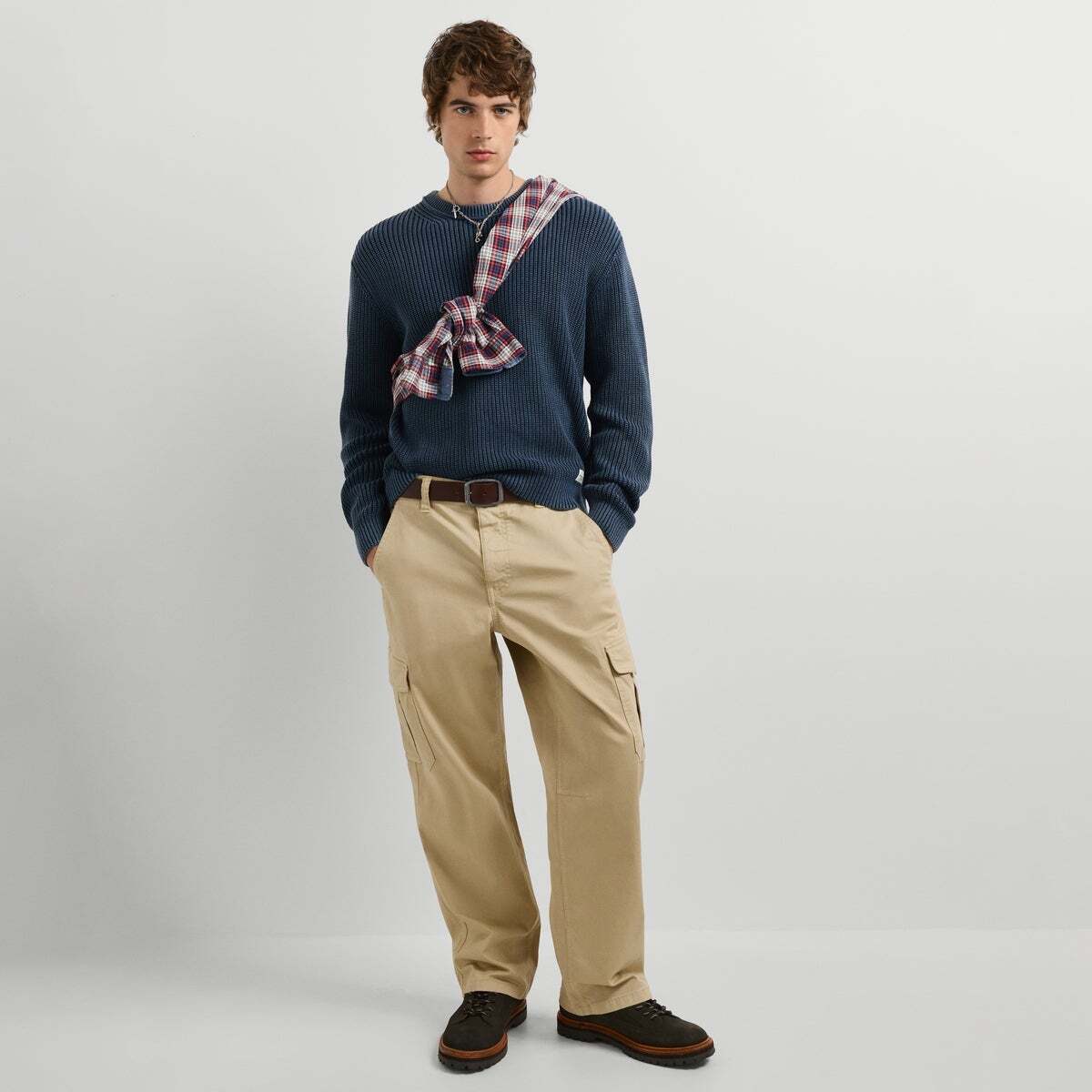 Pantalon Cargo En Sergé Coupe Décontractée beige malté, PEPE JEANS