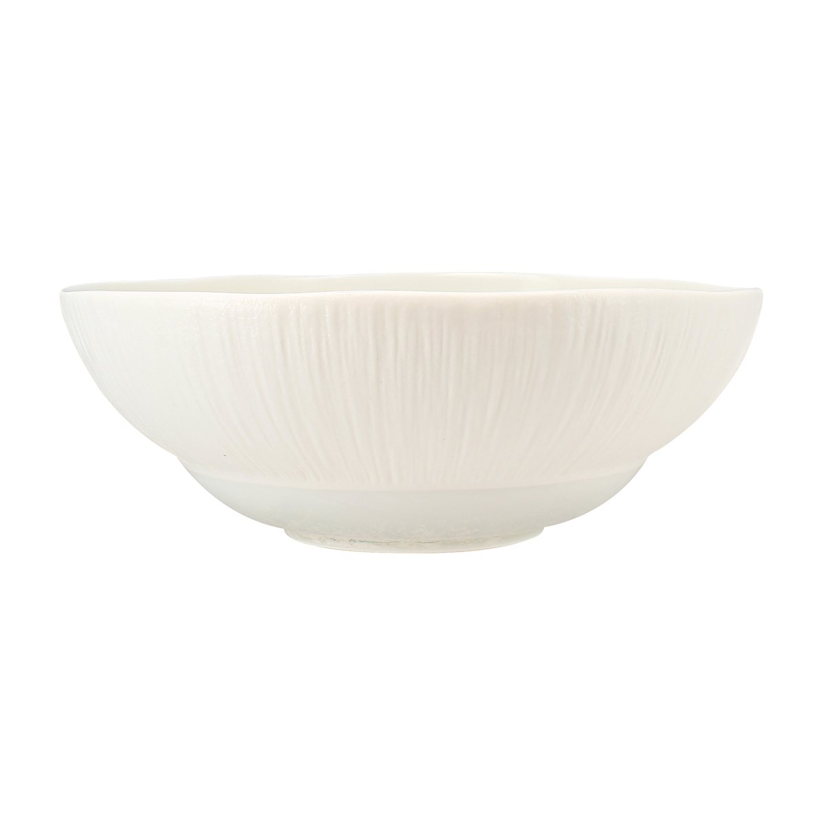 Lot de 6 assiettes creuses en porcelaine 20cm, URUS blanc-bleu, OGO LIVING