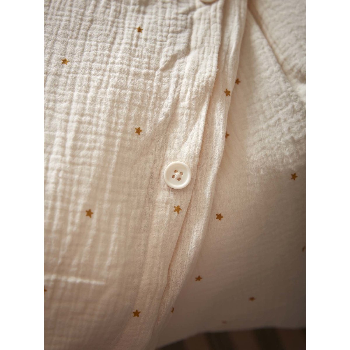 Housse de couette gaze de coton biologique "JUNIOR" blanc moyen imprime, CYRILLUS