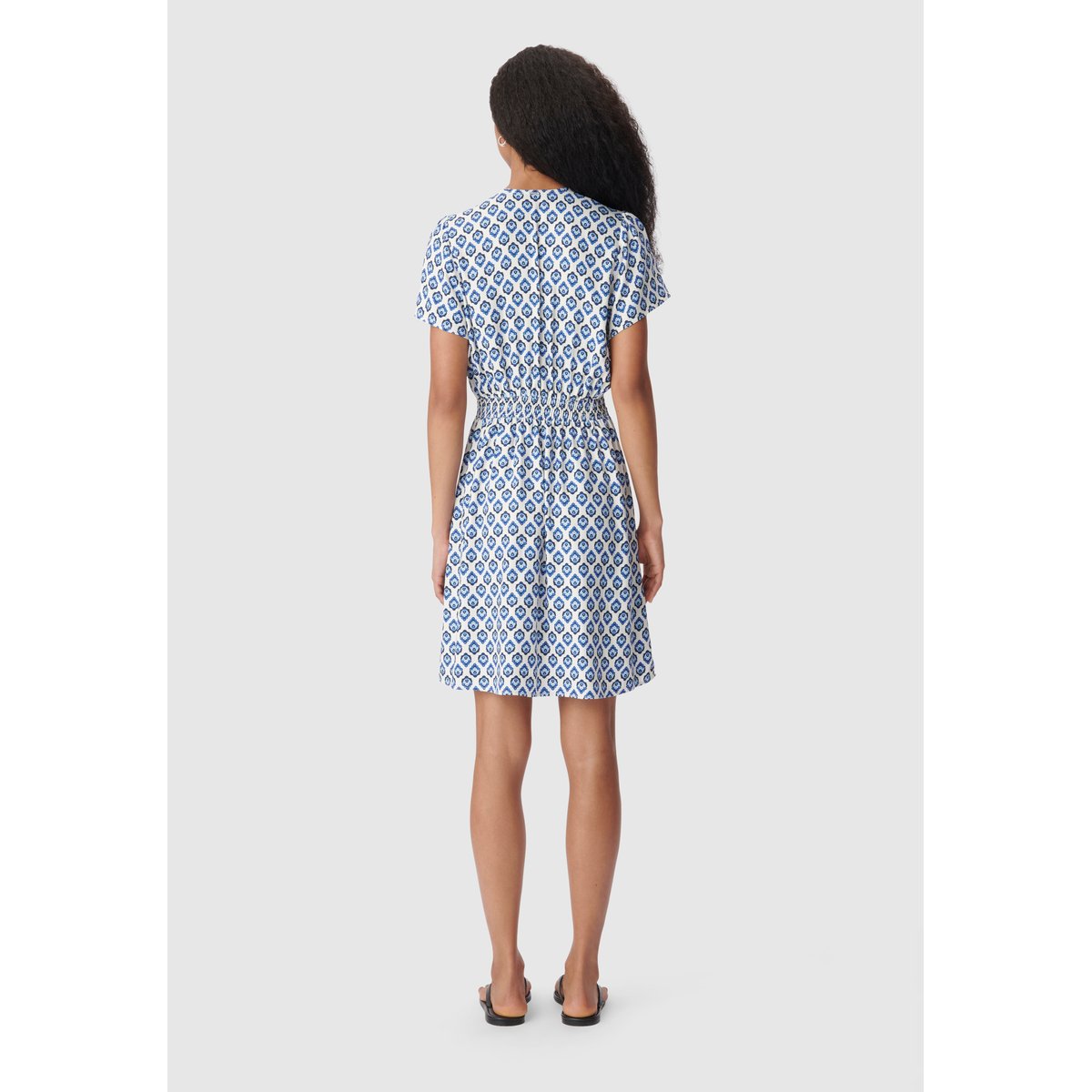 Robe imprimée bleu grisé, IKKS
