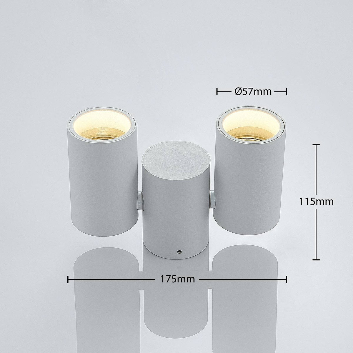 Plafonnier en aluminium moderne, Gesina blanc, ARCCHIO