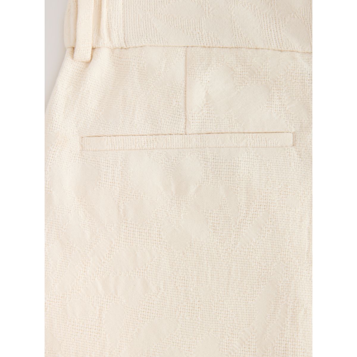 Pantalon costume coton tapisserie écru, NEXT
