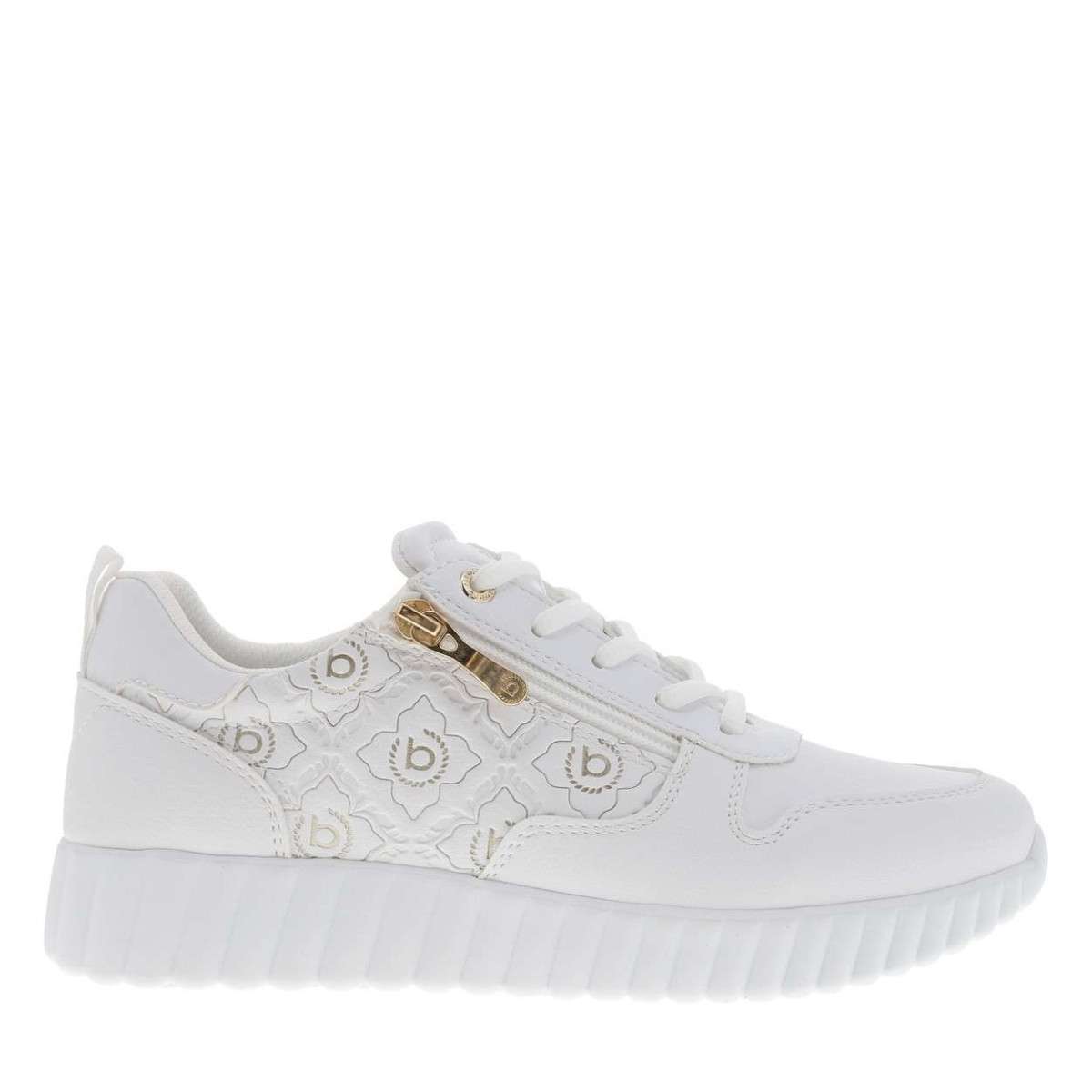 Tennis talon plat blanc, BUGATTI