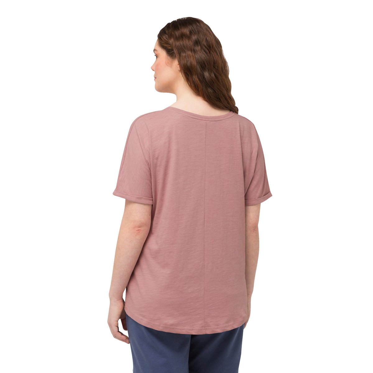 T-shirt à imprimé floqué rose, ULLA POPKEN