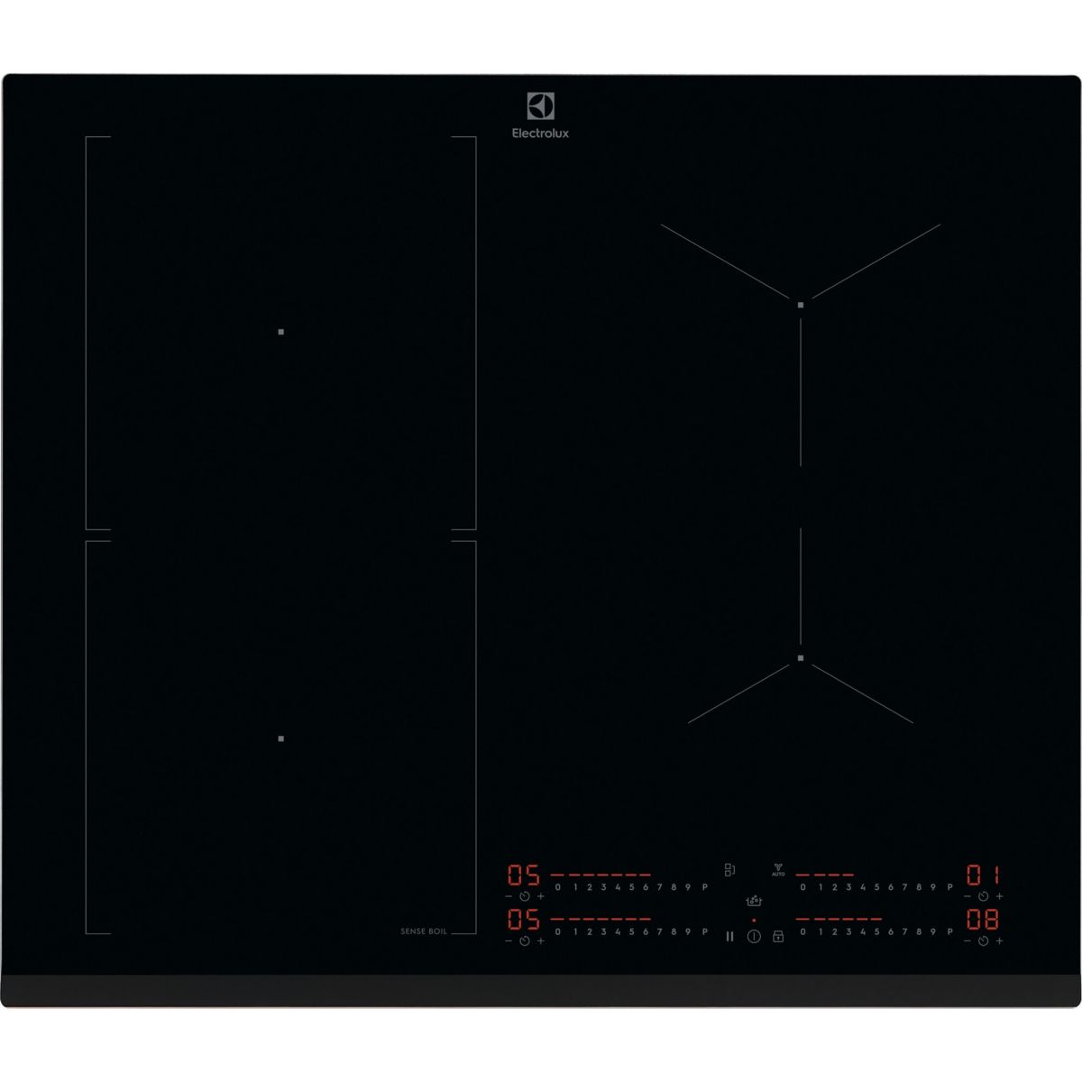 Plaque induction EIS62453 - Anti-débordement SenseBoil 4 foyers couleur unique, ELECTROLUX