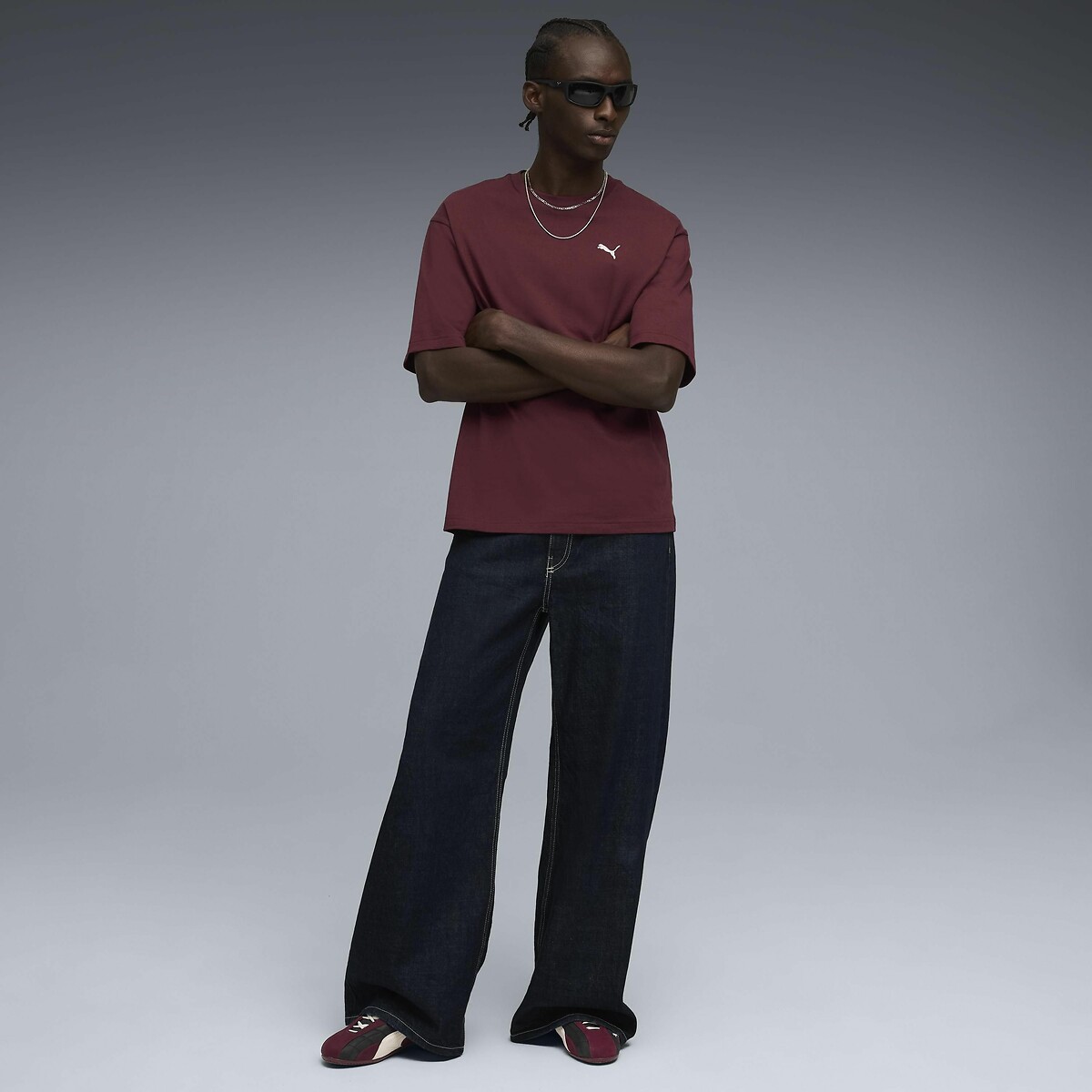 Prime Essential T-Shirt with Short Sleeves burgundy, PUMA