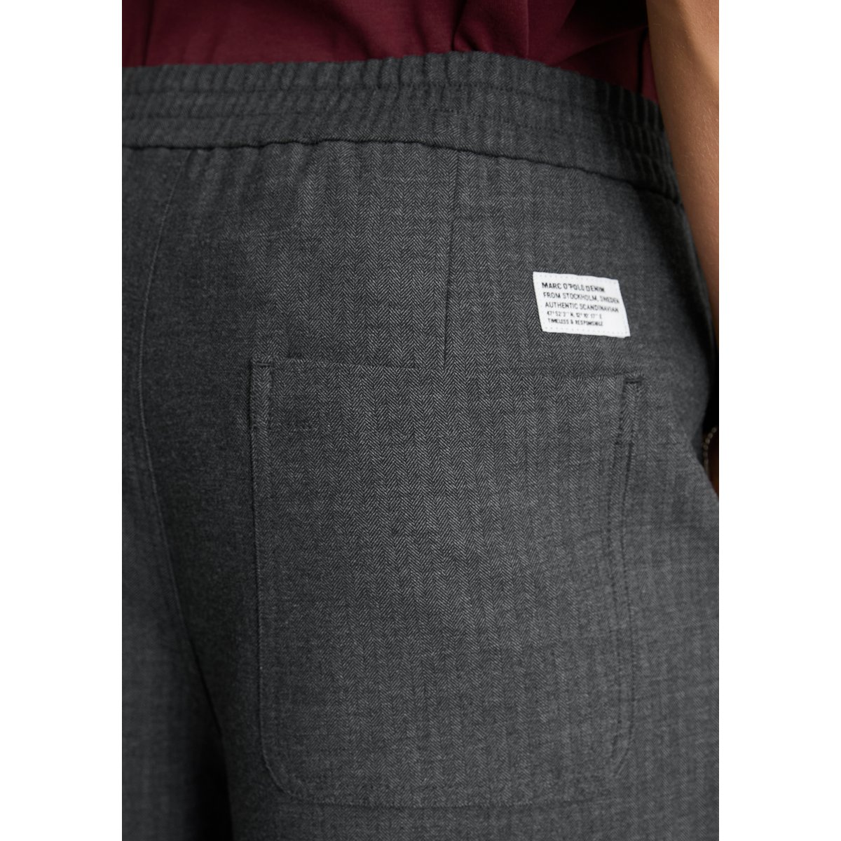 Pantalon modèle Lars Jogger, coupe décontractée avec un motif en chevrons gris, MARC O’POLO DENIM