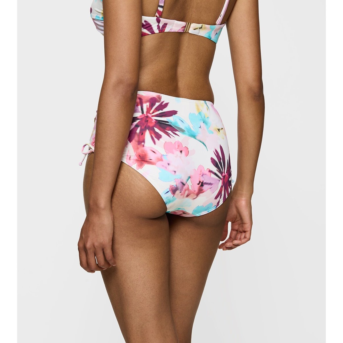 Summer Fleur Maxi Bikini Bottoms white floral print, TRIUMPH