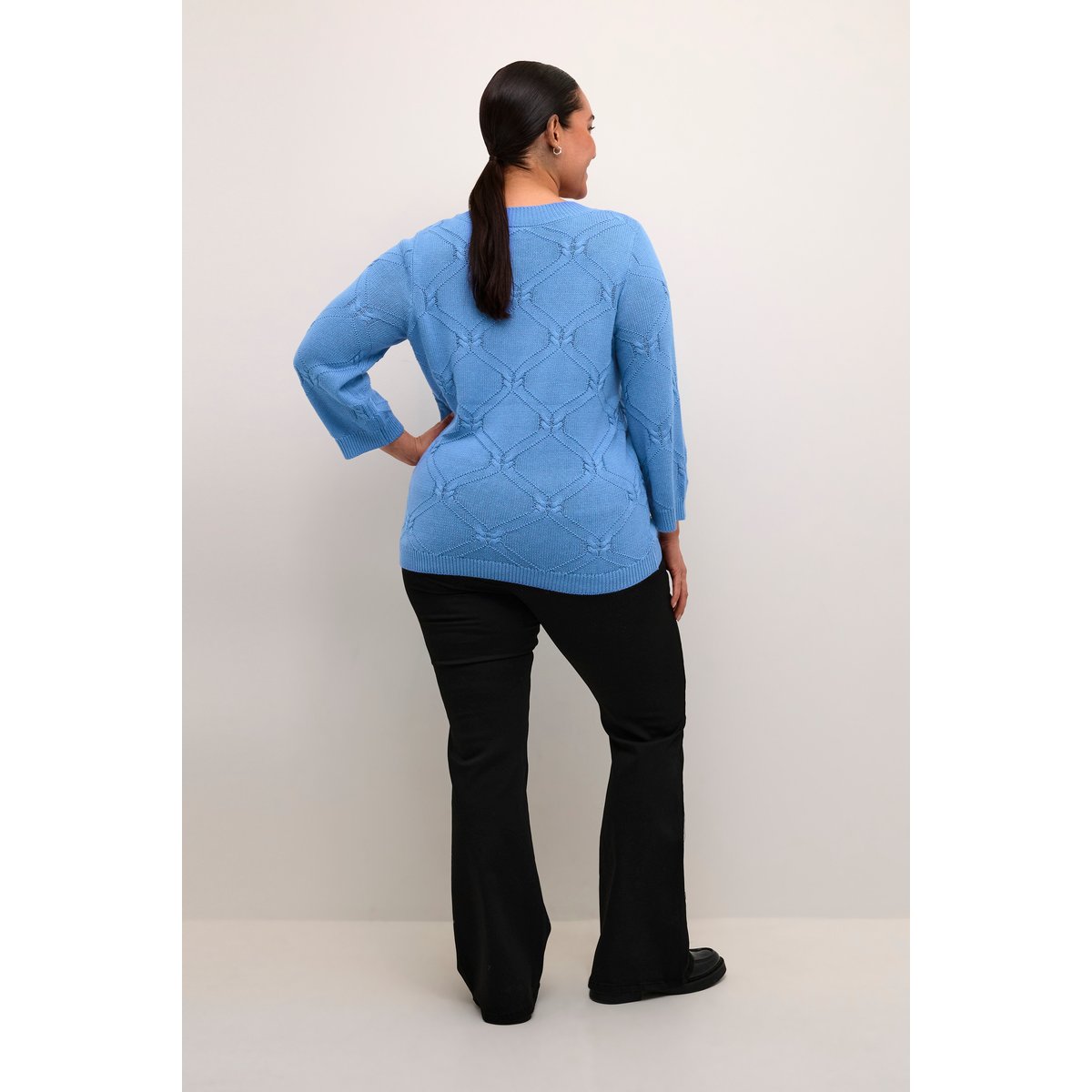 Knitted pullover bleu ebb and flow, KAFFE CURVE