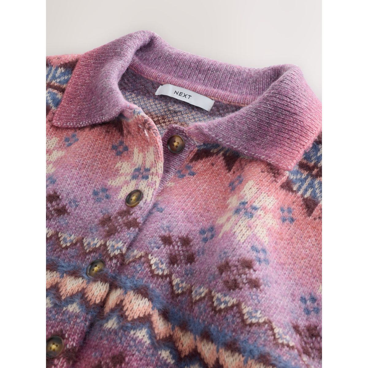 Cardigan teint par sections rose/violet multicolore, NEXT
