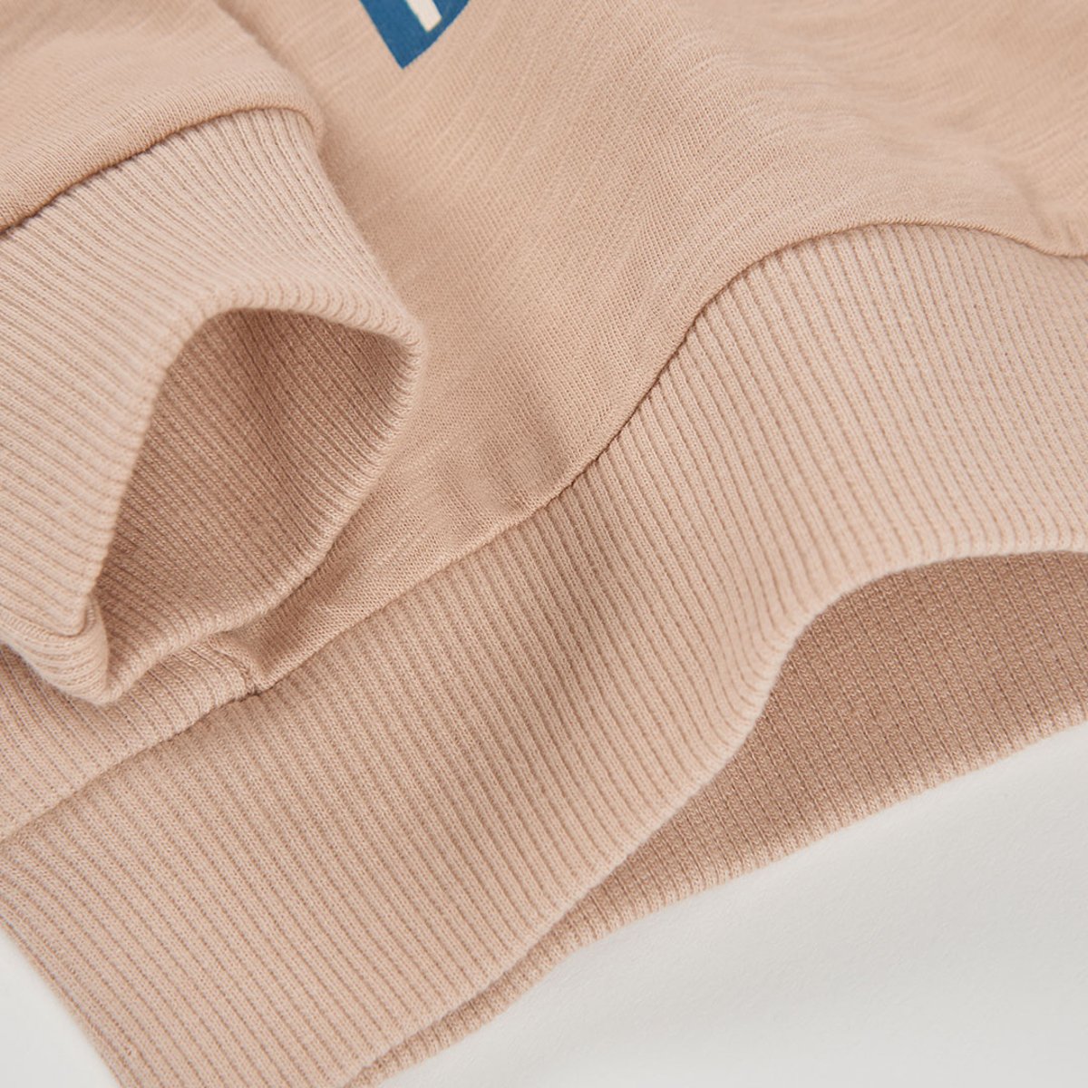 Sweat-shirt garçon maille imprimé lettres beige, BOBOLI