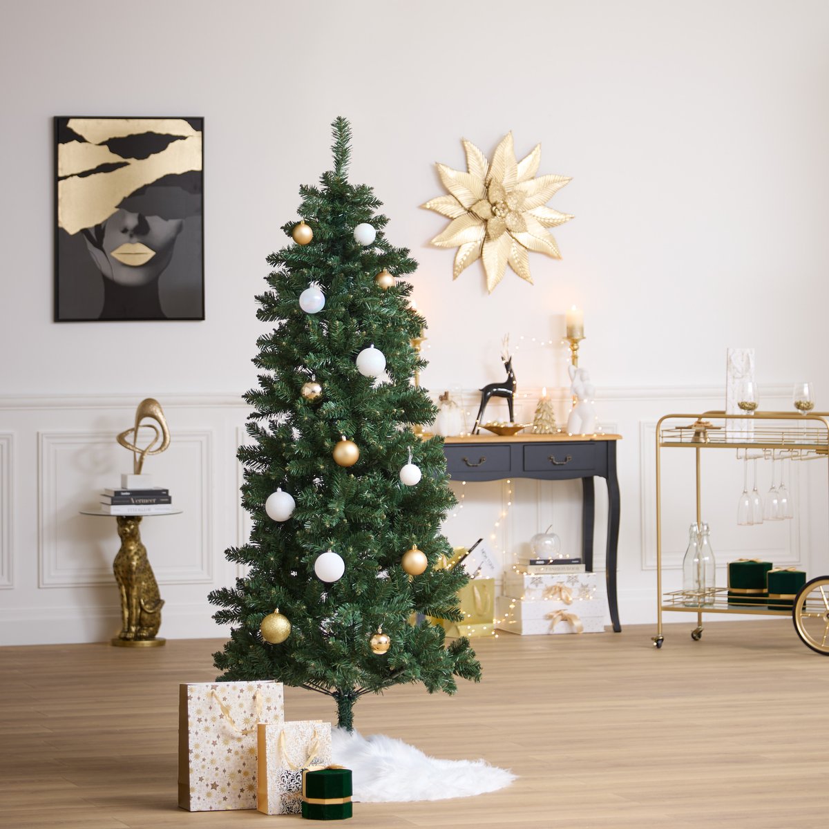 Sapin de Noël artificiel Vertica 180 cm vert, FEERIC LIGHTS & CHRISTMAS