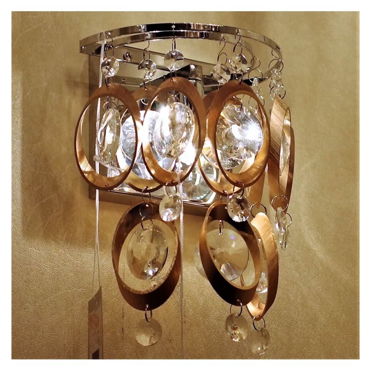 Applique cristal moderne chic - CARDIFF cuivre, KOSILUM
