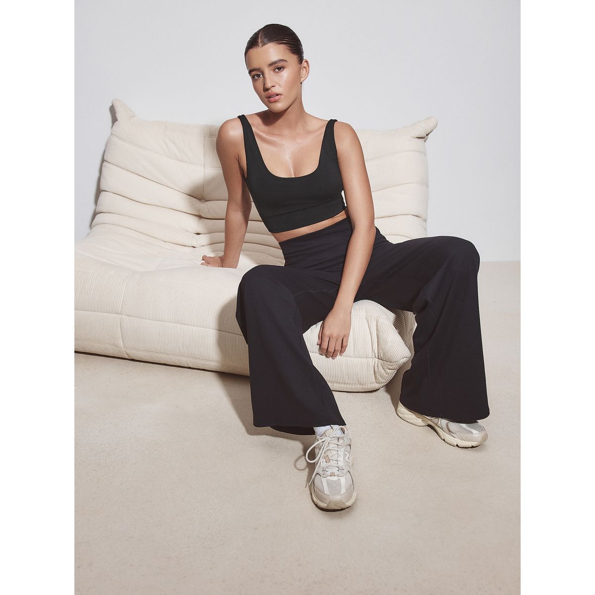 Legging de sport large active balance noir, NEXT