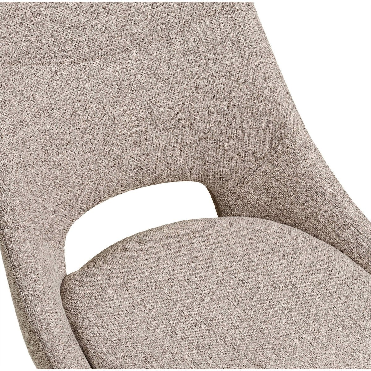 Chaise pivotante tapissée collection DOKKA beige chiné et noir, RECOLLECTION