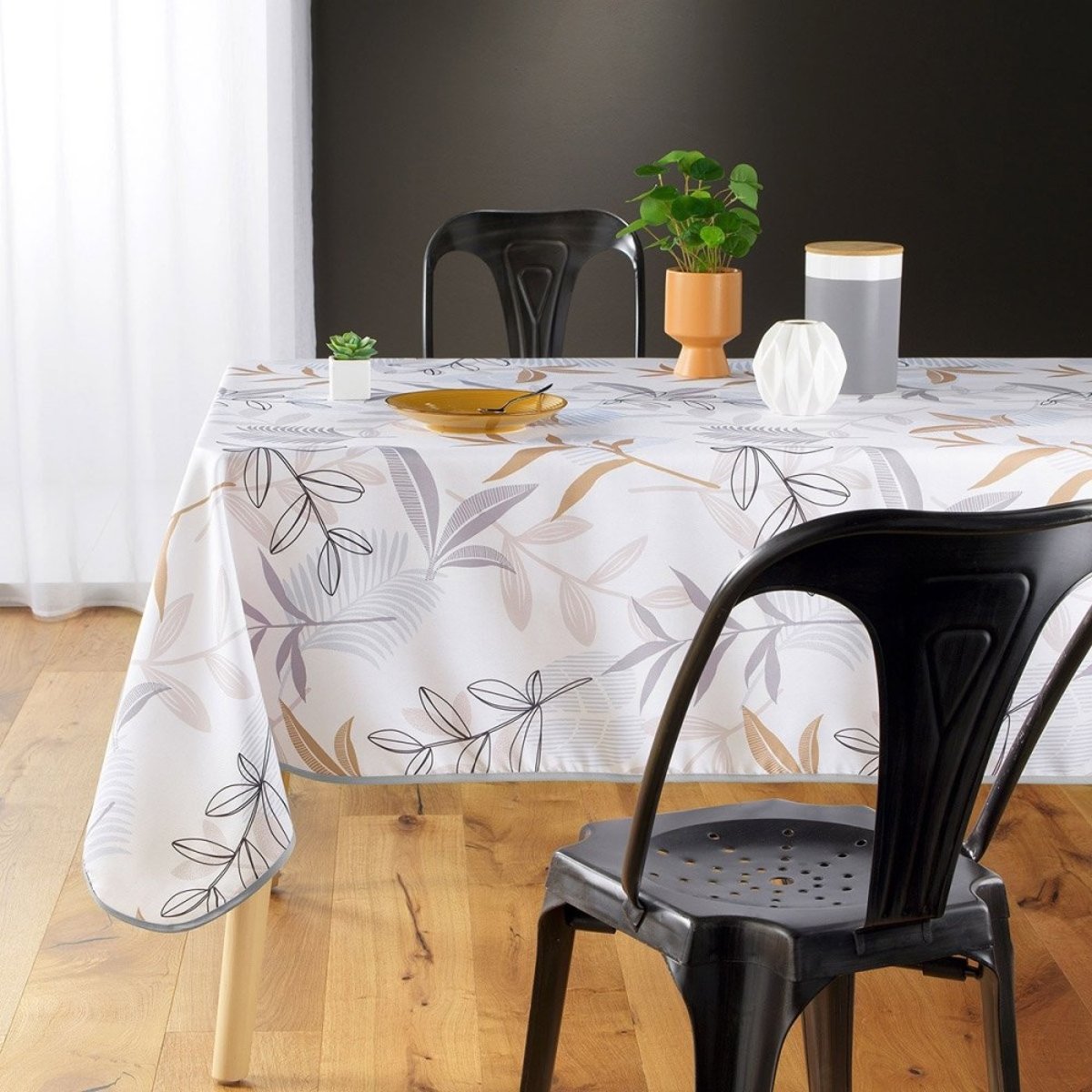 Nappe rectangulaire 150x240 Miraline blanc, DECORATIE