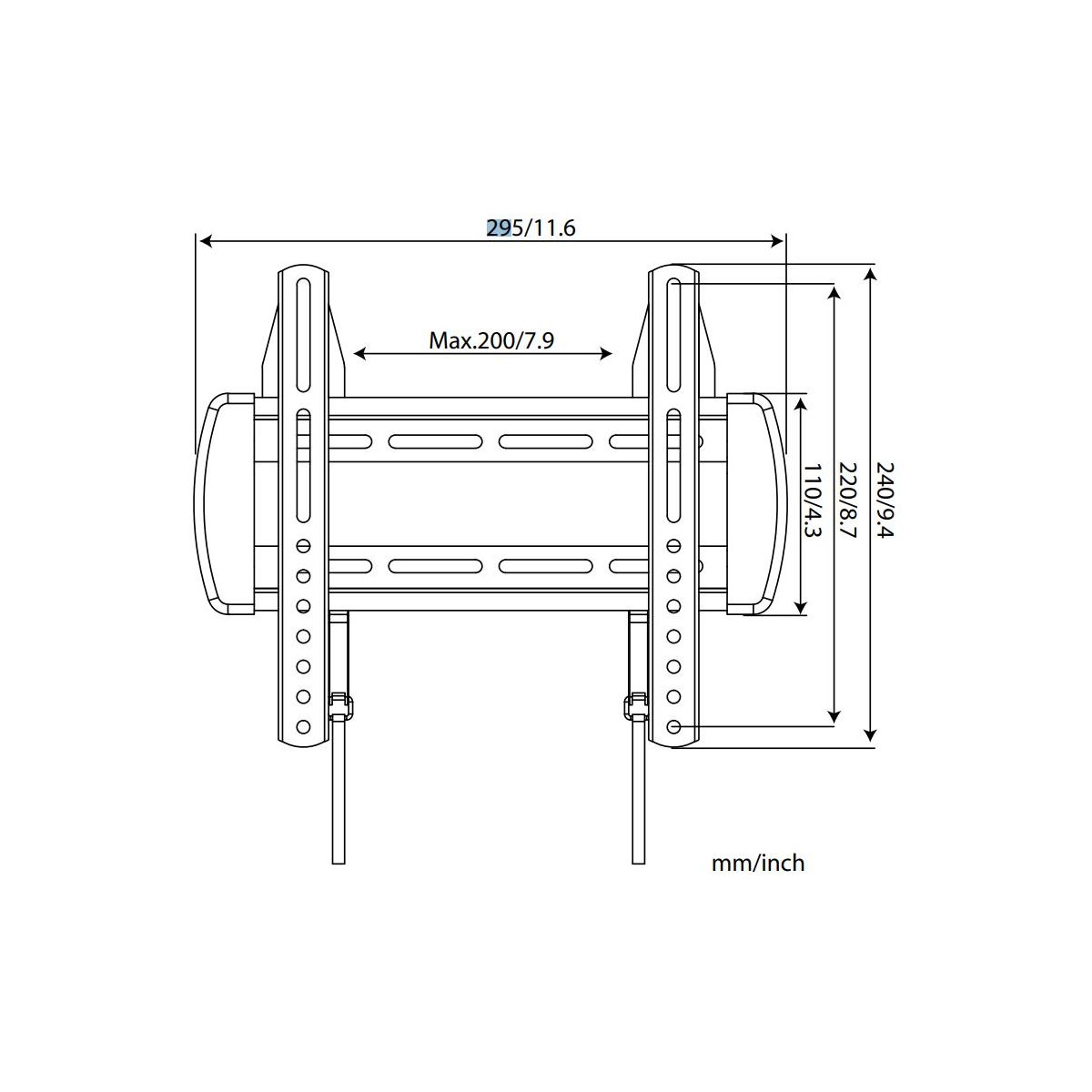 Support mural TV Fixe TV 13-32'' couleur unique, LISTO