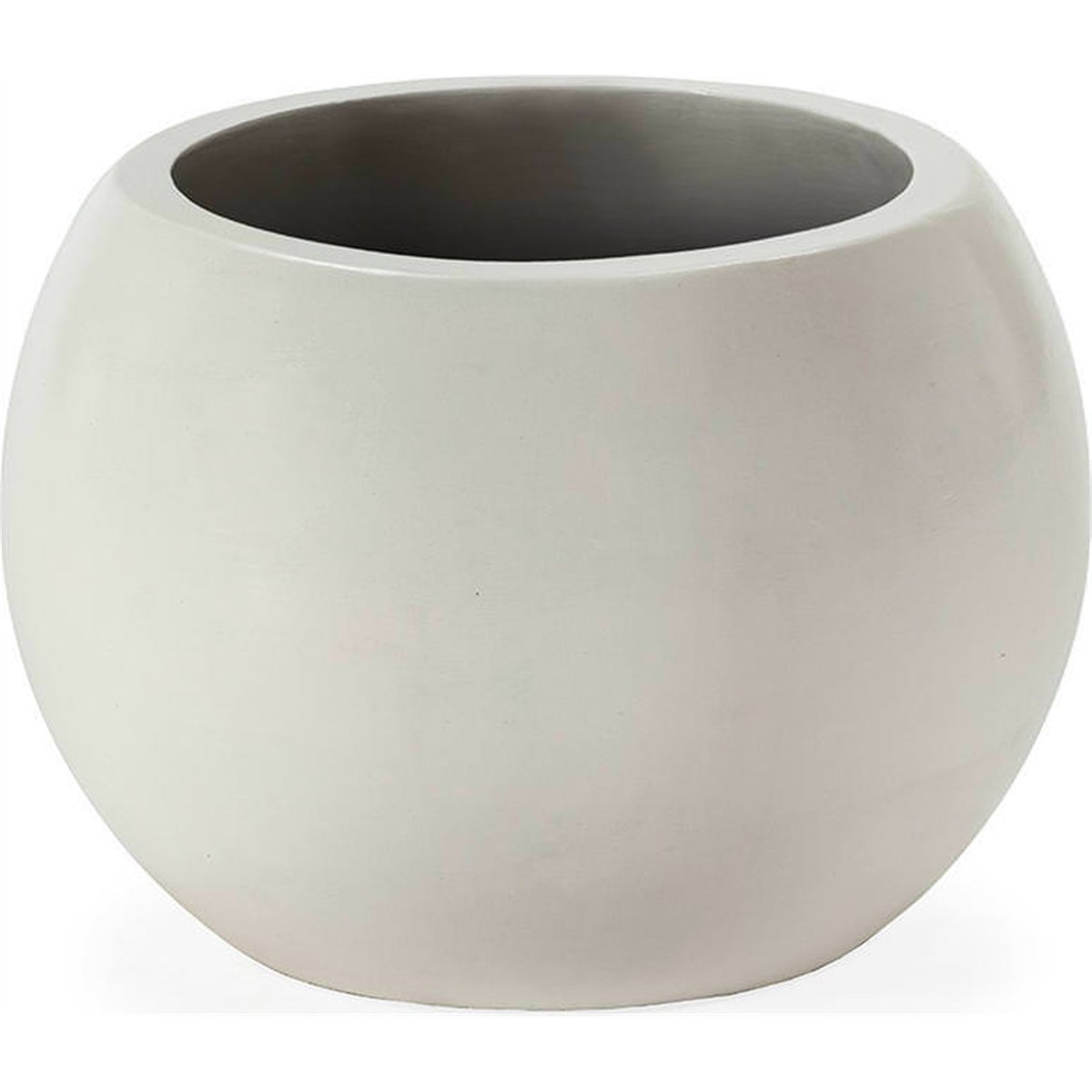Cache-pot rond en fibres-ciment blanc, RECOLLECTION