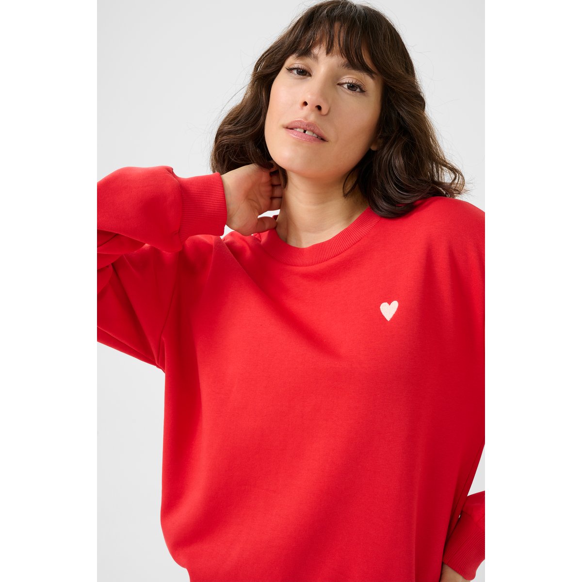 Sweatshirt rouge lollipop, KAFFE