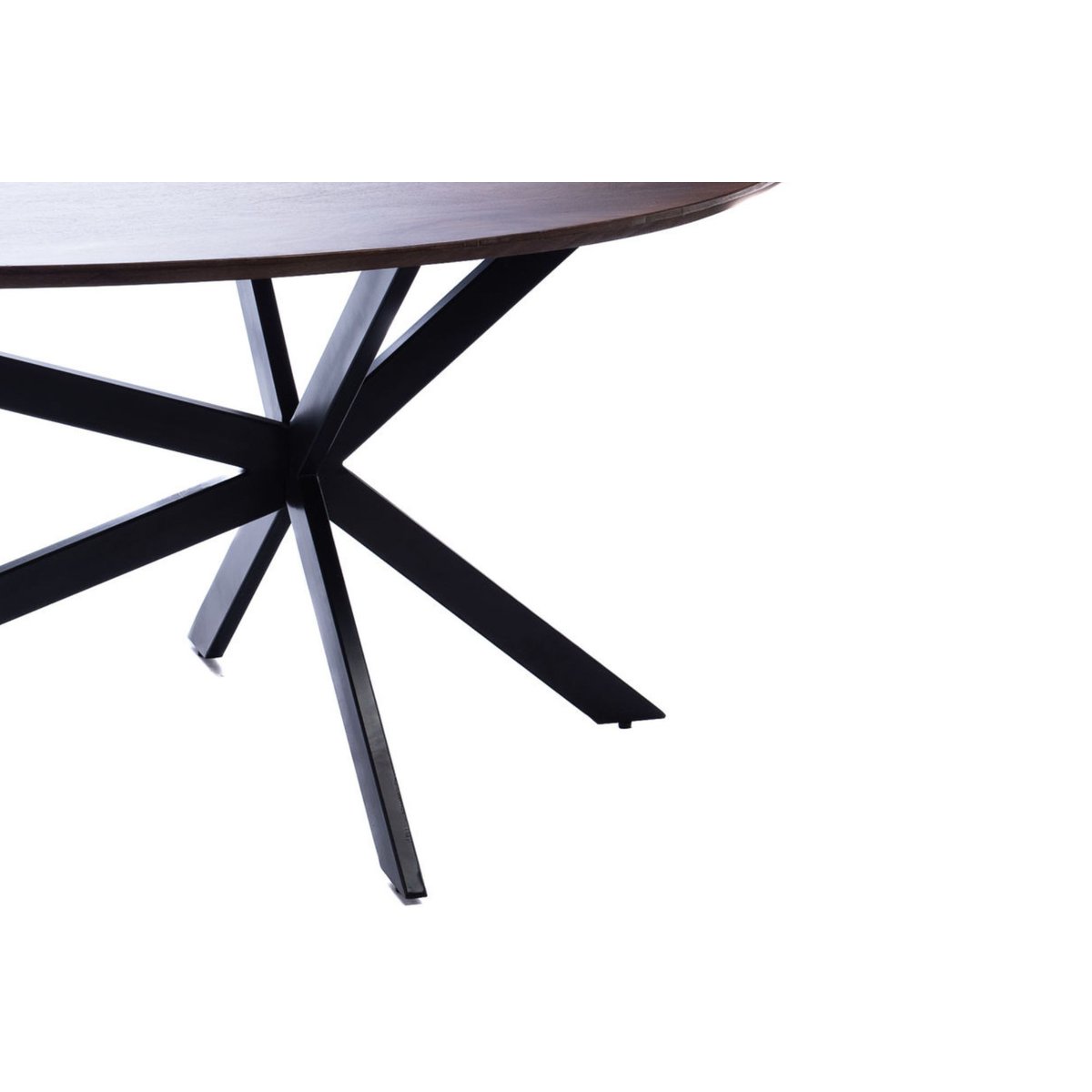 Table de salle à manger organique en manguier et métal L200 - GAIA bois foncé, AMADEUS