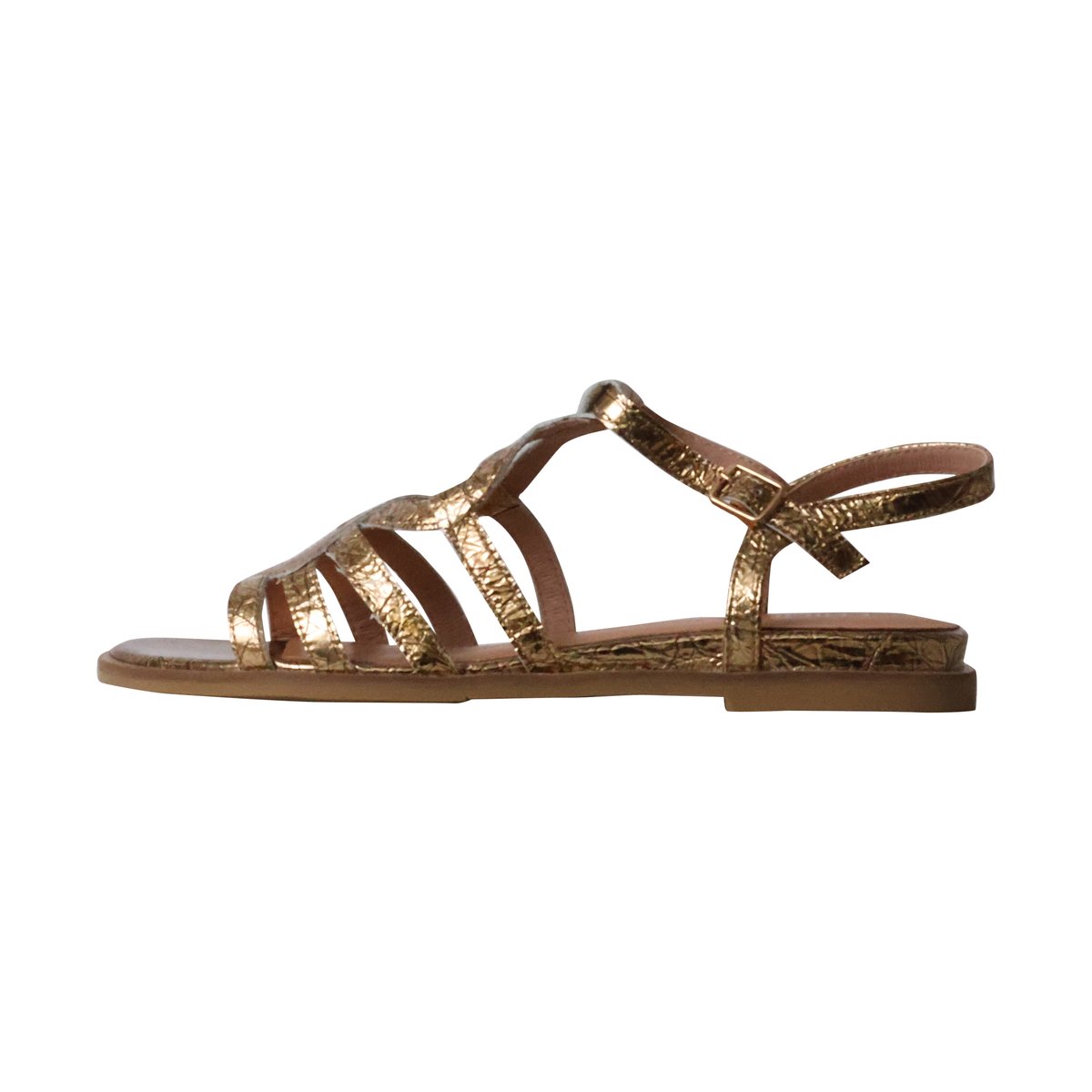 Sandales Cuir Sabine or, EMILIE KARSTON